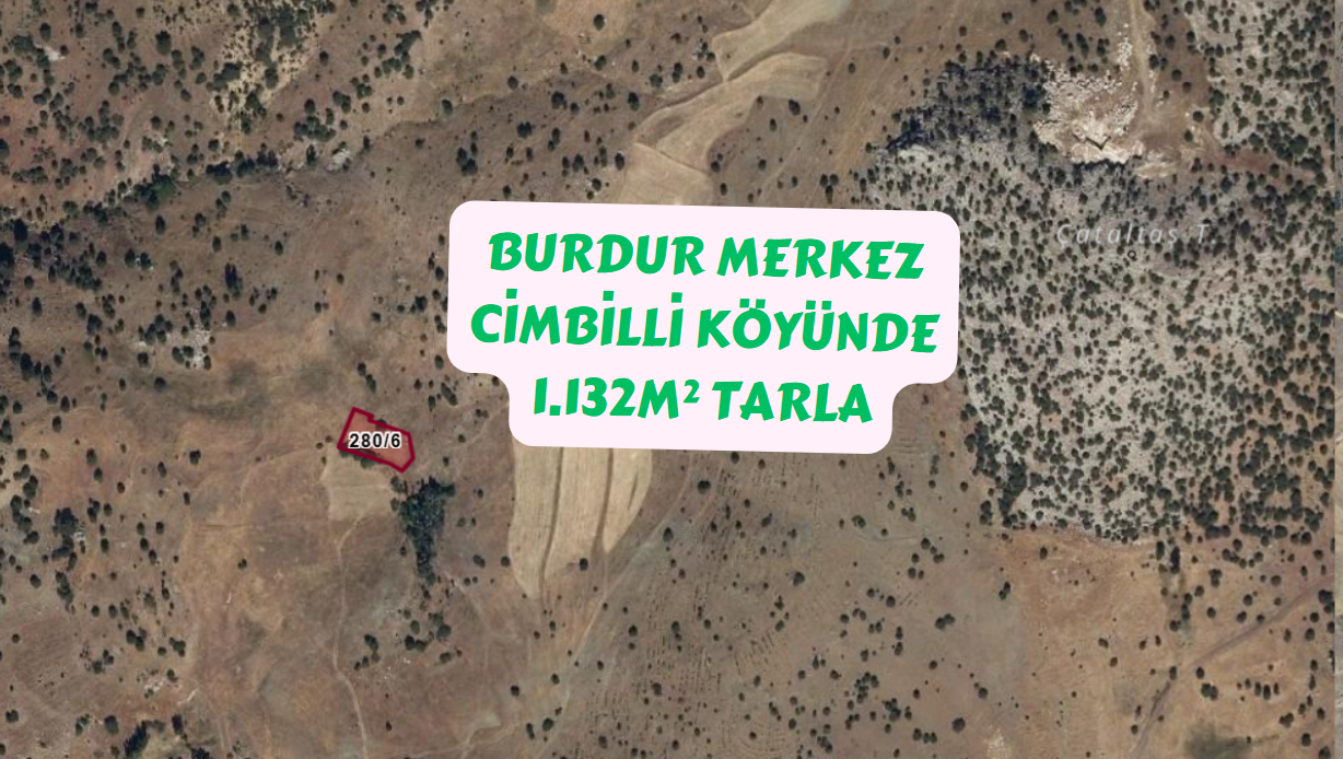 BURDUR MERKEZ CİMBİLLİ KÖYÜNDE 1.132M² TARLAMIZ SATILIKTIR. - BURDUR MERKEZ fotoğraf 3